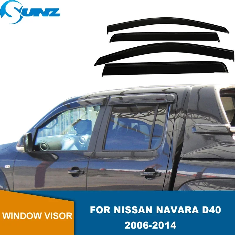 Side Window Deflector For Nissan Navara D40 2005 2006 2007 2008 2009 2010 2011 2012 2013 2014 Weathershields Sun Rain Visor SUNZ