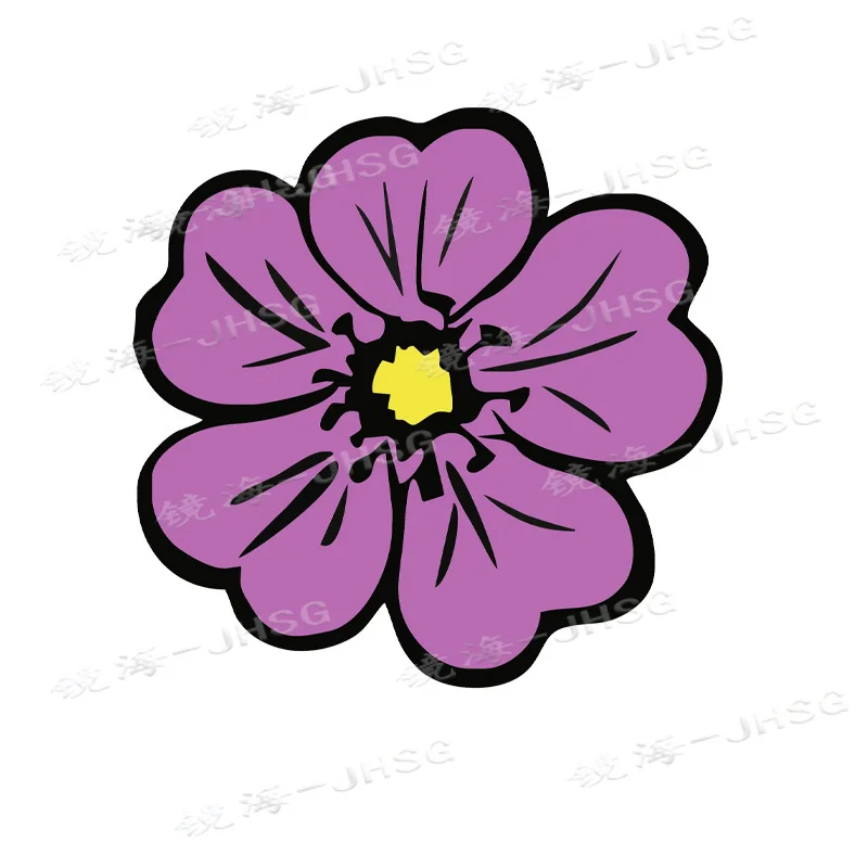 Beautiful Plant Flower Vinyl Motorcycle Stickers Cover Scratches