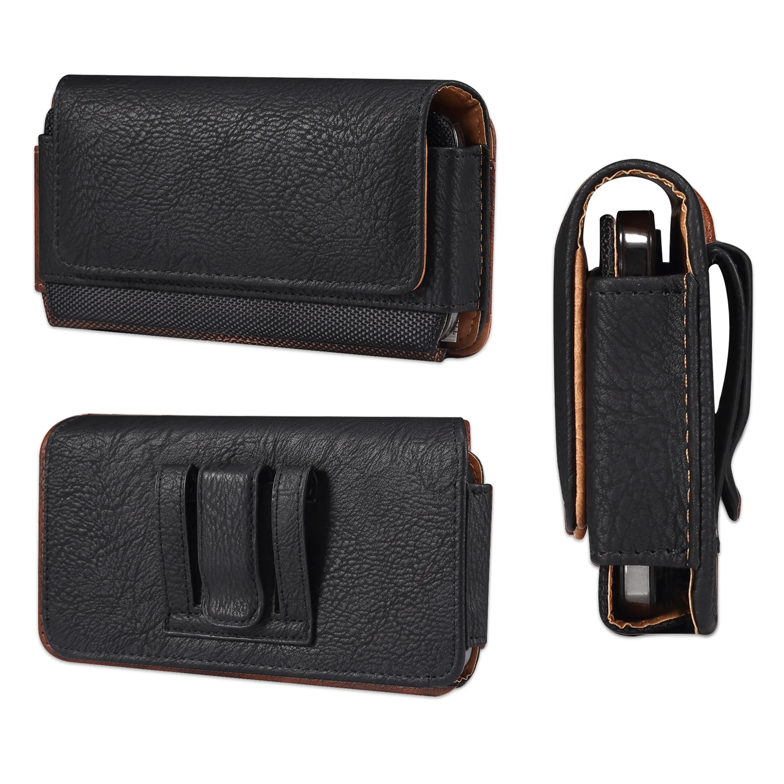 NEUE Leder-Handytasche mit Gürtelclip für Herren, Hüfttasche für iPhone 17 16 15 14 Pro Max, Samsung Galaxy S25 S24, Redmi Holster-Hülle – Detail 7