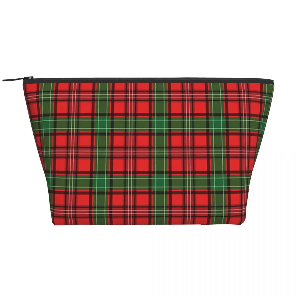 

Christmas Plaid Red And Green Tartan Pretty Skirt Or Dress Makeup Bag Travel Toiletry Storage Pouch Organizer Dopp Kit Box