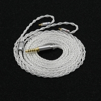 XINHS G18 8 Core Pure Silver Earphone  Upgrade Cable Balanced Wire 2.5/3.5/4.4MM Plug With MMCX/2PIN/QDC  for TIN\\TFZ Headsets