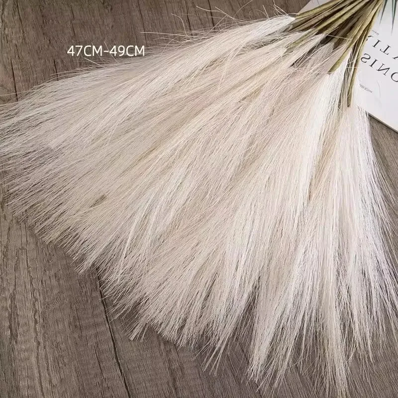 10pcs Faux Pampas Grass, Pampas Grass For Floor Vase, Pampas Grass Decor Tall For Vase Fillers, Boho Rustic Farmhouse Home view 5