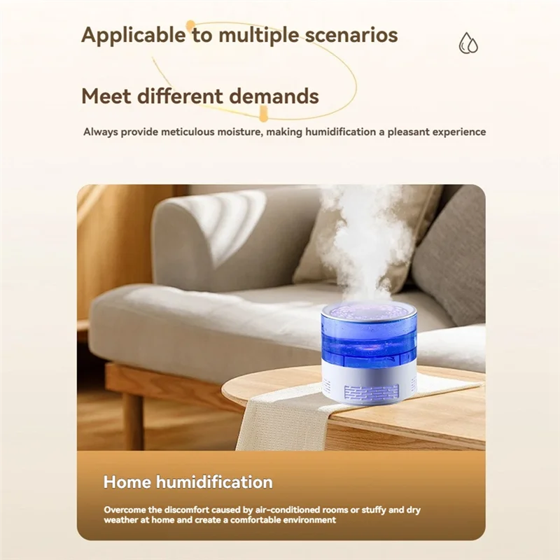 【OFF SHELF】Colorful Night Light Atomization Humidifier For Bedroom Large Room Office Essential Oil Diffuser