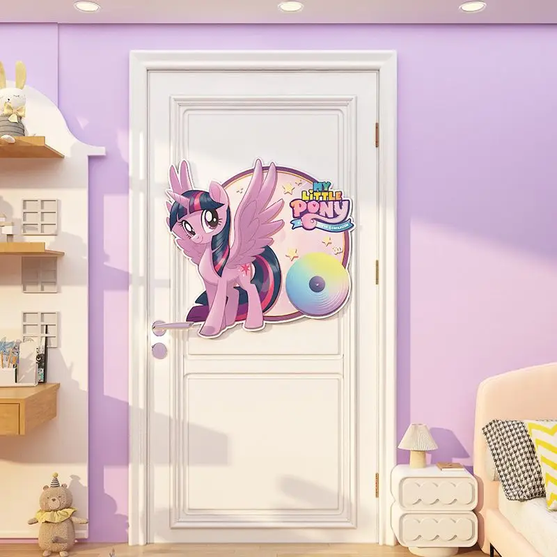 

My Little Pony cartoon skateboard decorative painting renovation girl's bedroom princess room headboard background wall sticker