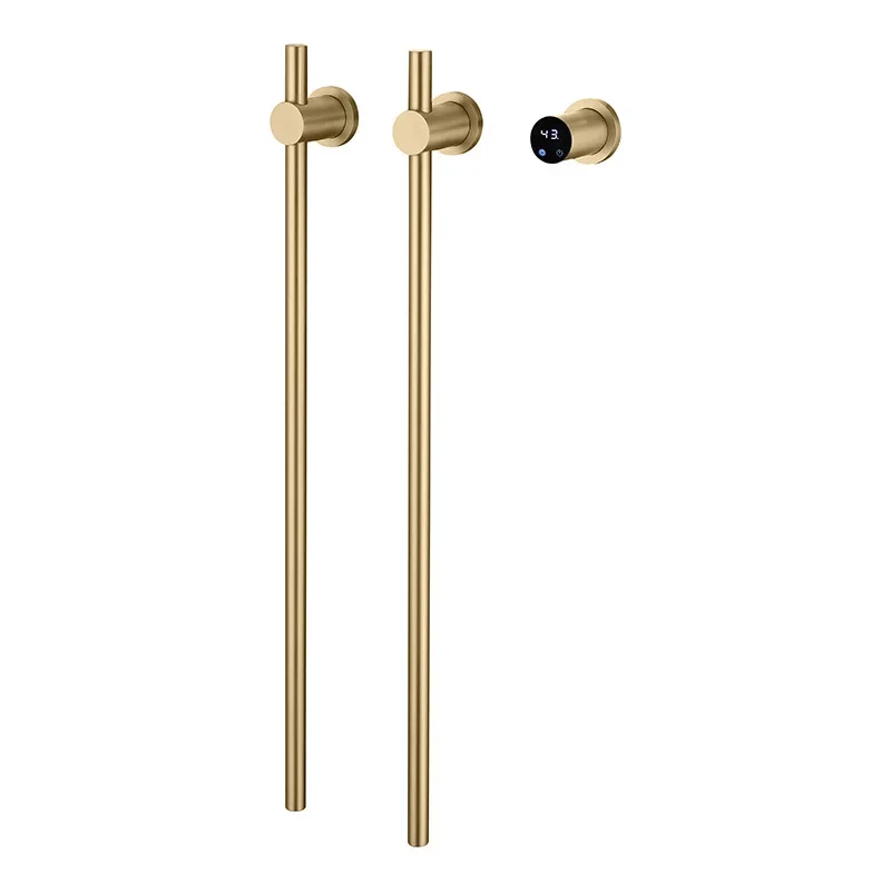 Concealed Vertical Electric Towel Rack Intelligent Timing Wall Mounted Gold Electric Towel Rack Shelf Heating Towel Warmer
