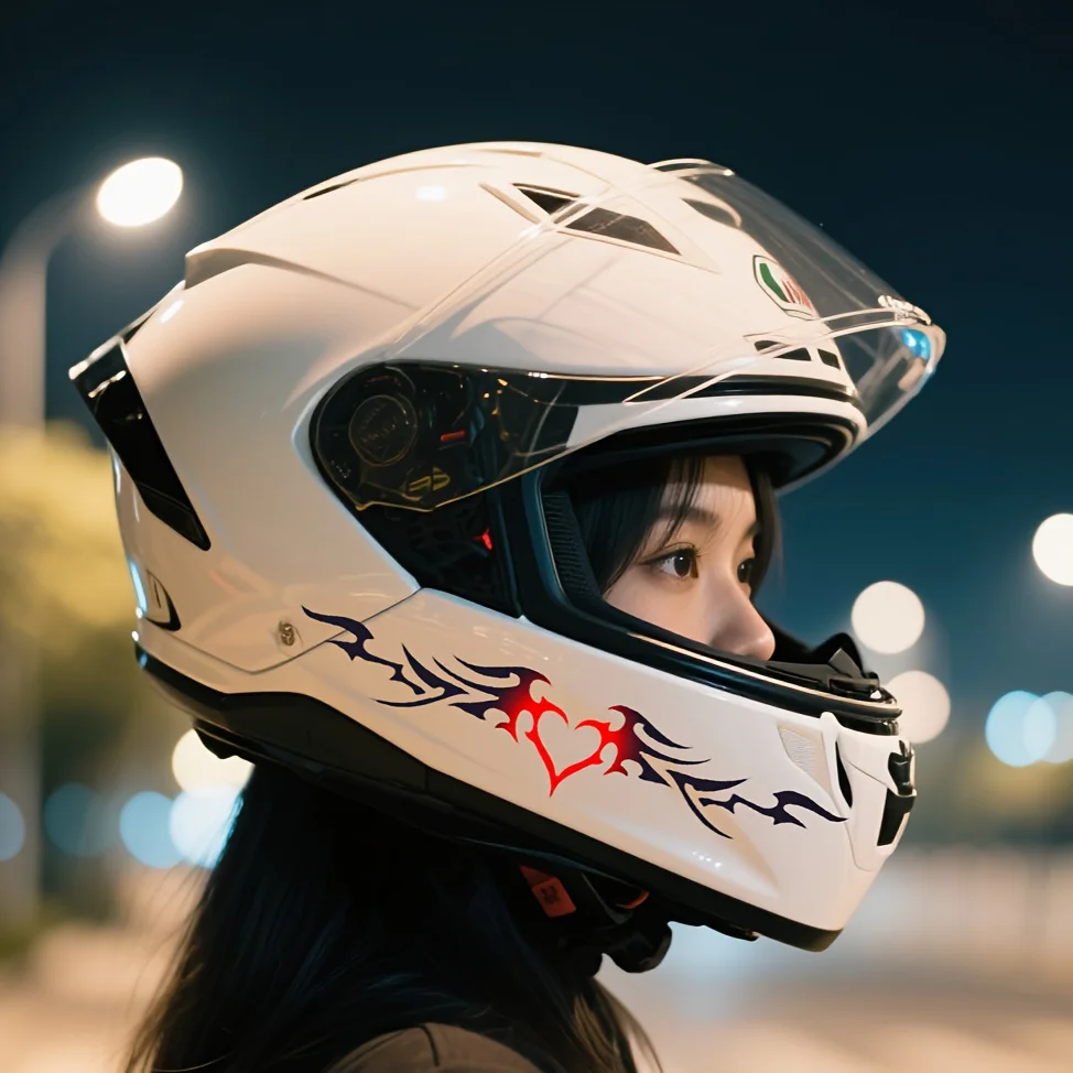 

2Pcs Devil Heart Red Black Stickers, Waterproof PVC Decals, Durable Scratch-Resistant for Motorcycle Helmet & Decoration