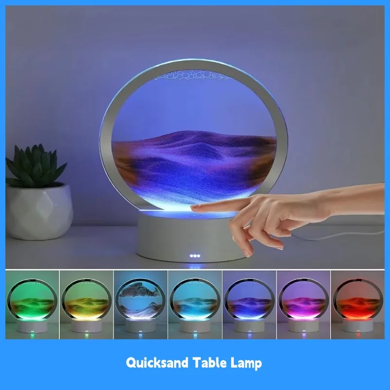 Quicksand Table Lamp Internet Celebrity Sand Leakage Decompression Ornaments3DThree-Dimensional Sand Painting, Painting, C