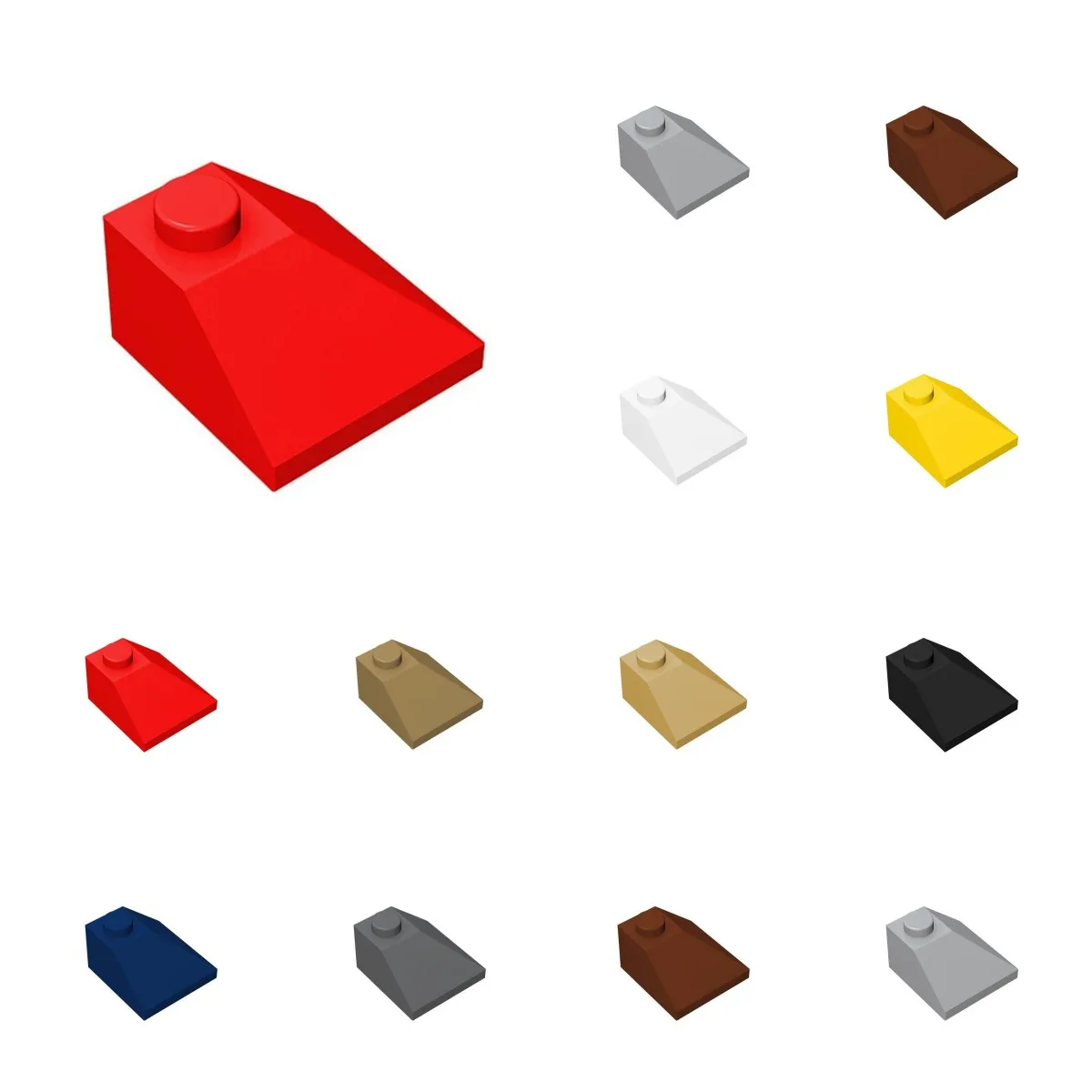 50pcs 3045 small particle building blocks MOC compatible technology accessories 2x2 double-sided corner slope tiles