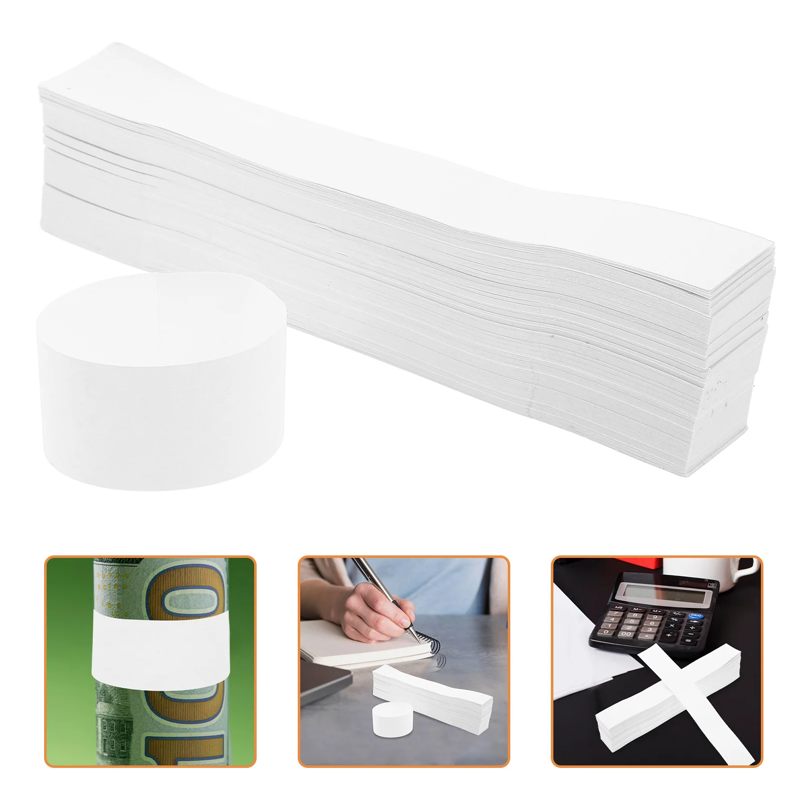 

300 Pcs Money Belt Currency Organize Banknote Straps Bills Sleeves Wrapping Paper