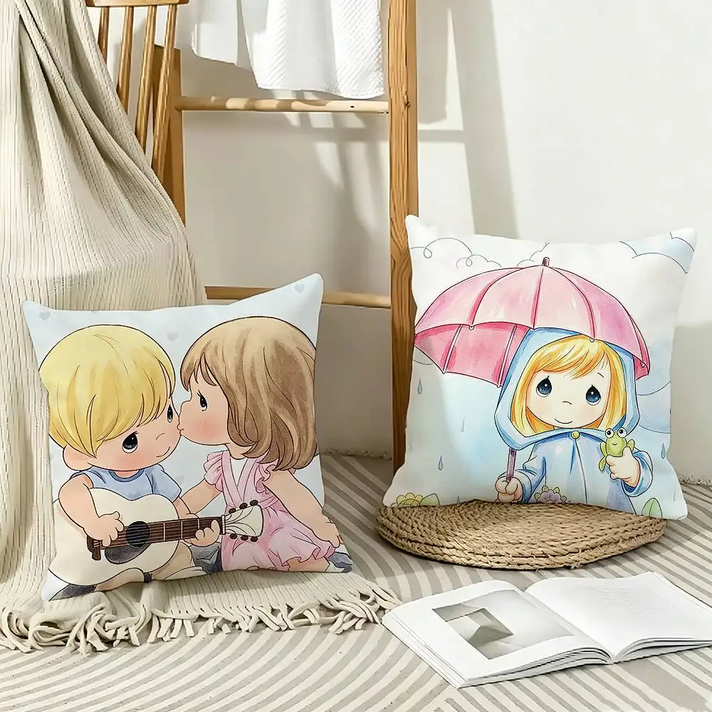 COOL P-Precious Moments    Pillow Case Pattern Printed Pillowcase For Living Room Sofa Cushion Cover