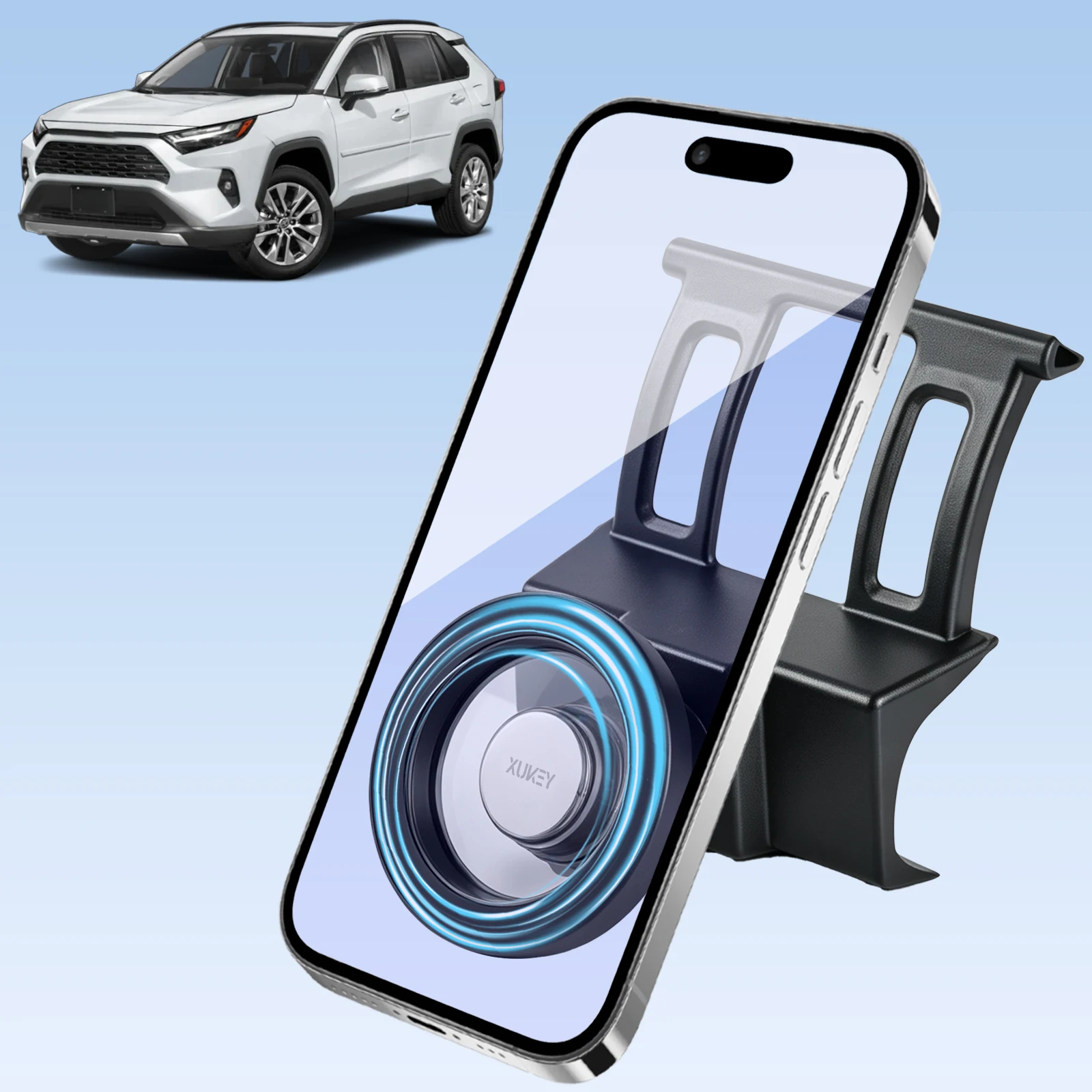 Magnetische Auto-Handyhalterung für Toyota RAV4 2019-2025 XSE TRD Limited mit Lüftungsschlitzen für MagSafe für iPhone 12-17 für Android – Detail 3