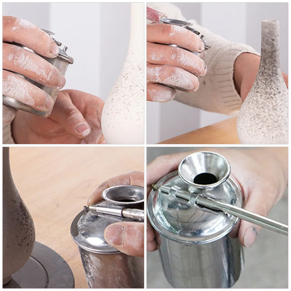 

Stainless Steel Spray Pot Blowing Glaze Tool For Pottery Painting Ceramic Art Atomizer Durable Lightweight Portable Glazing Tool