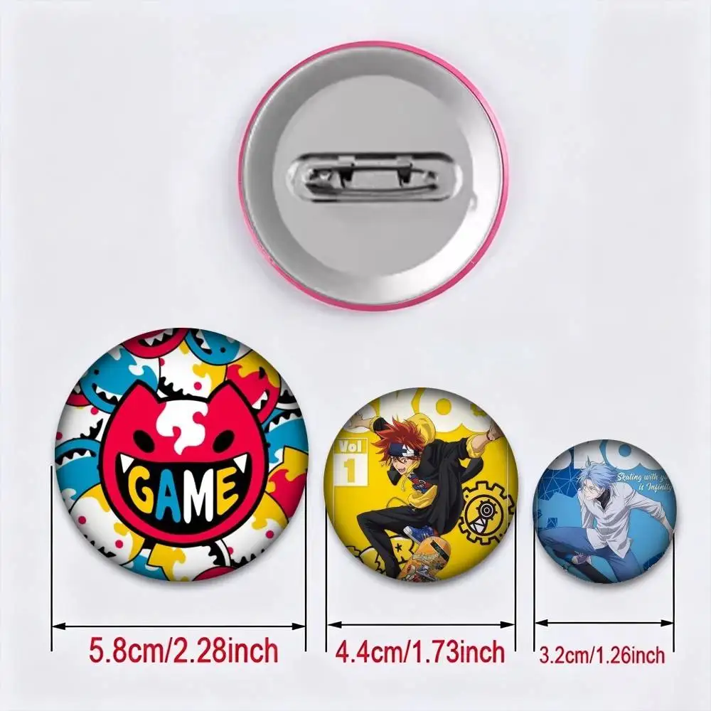 Anime S-SK8 the Infinity  25mm 32mm 44mm 58mm 75mm Brooches Badges Pins for Accessories Gift