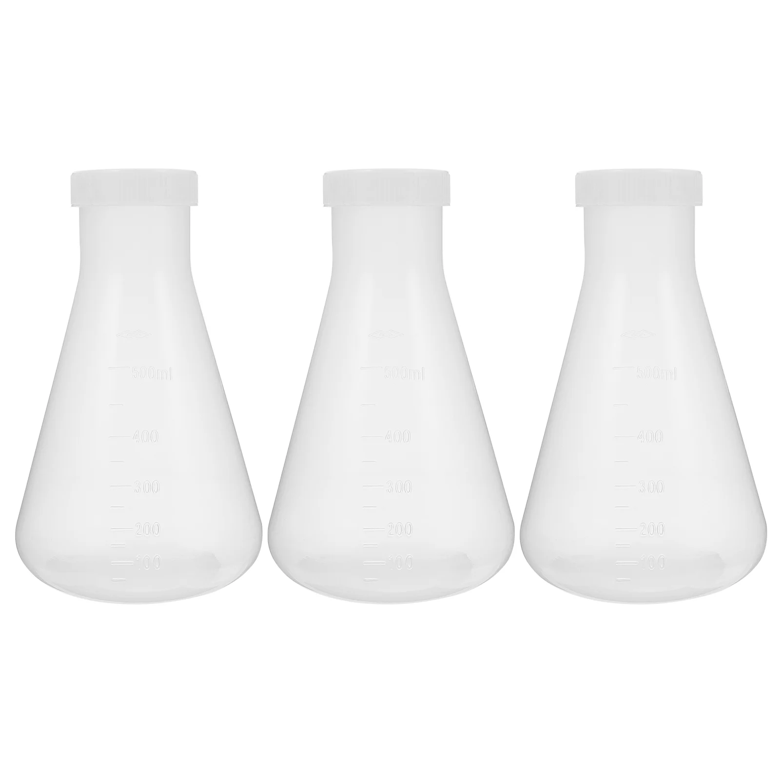 

3 Pcs Plastic Flask Flasks Laboratory Equipment Conical Toy Pp for Experiment Chemistry Transparent Child