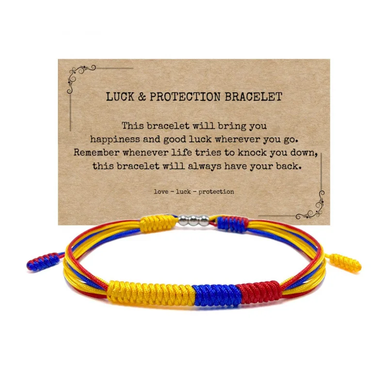 spain flag bracelet Handmade Detachable Magnet Buckle Braided Rope Braclet Spanish German Brazil Ethnic Accessories