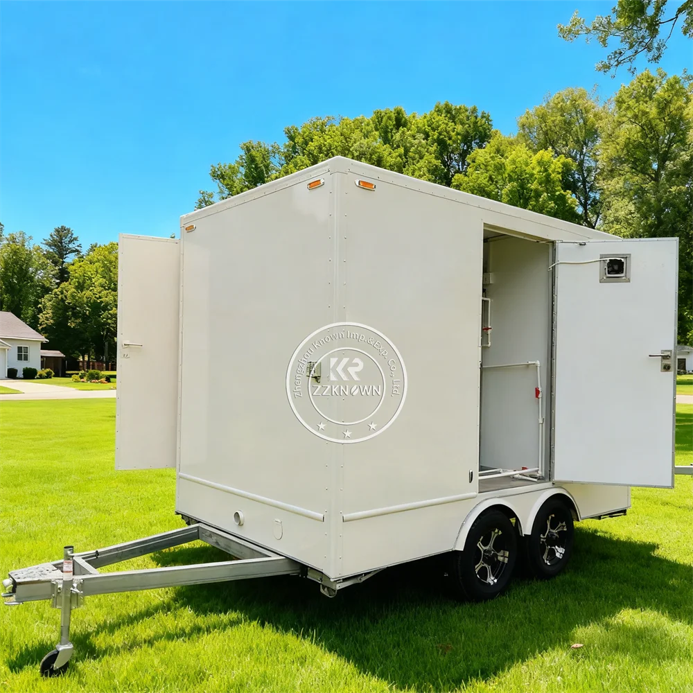 Outdoor Events Bathroom Trailer Compact Size Portable Toilet Modern Design Luxury Movable Toilet Trailer For Sale