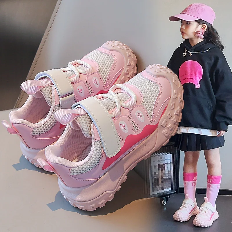 Kids Casual Sports Shoes 2025 New Mesh Breathable Running Shoes for Students Boys Girls Versatile Sneakers Trendy Dirt-proof