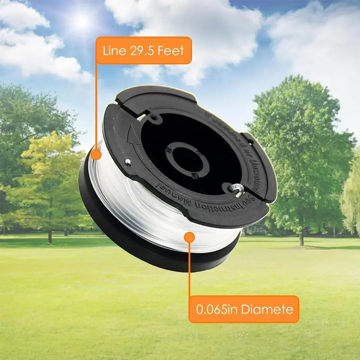 COSY 16Pcs Upgrade Grass Cutter Annex Weed Wacker String Trimmer Line 0.065 Inch AF-100 String Round Trimmer Replacement Spool