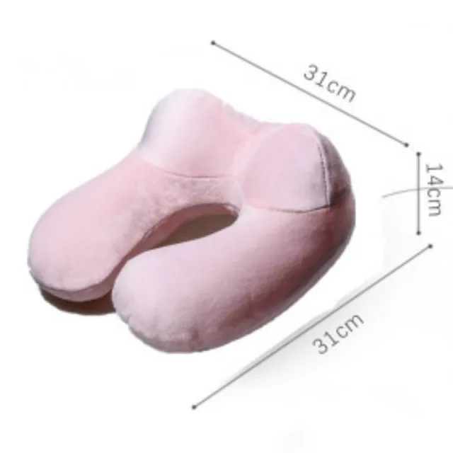 Travel Pillow for Airplane Inflatable Neck Pillow Travel Accessories 4Colors Comfortable Pillows for Sleep Home Textile U-Shape