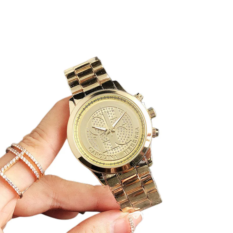 Reloj de cuarzo mkwatchSilver, cronógrafo con nombre, HERRERAGirl