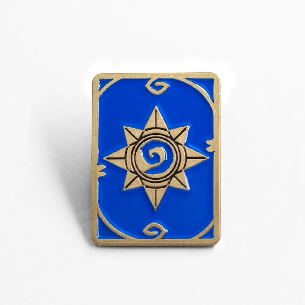 HearthStone Standard Card Back Brooch Card Game Enamel Pin Classic Cartoon Game Image Peripheral Badge Fans Collect Souvenirs