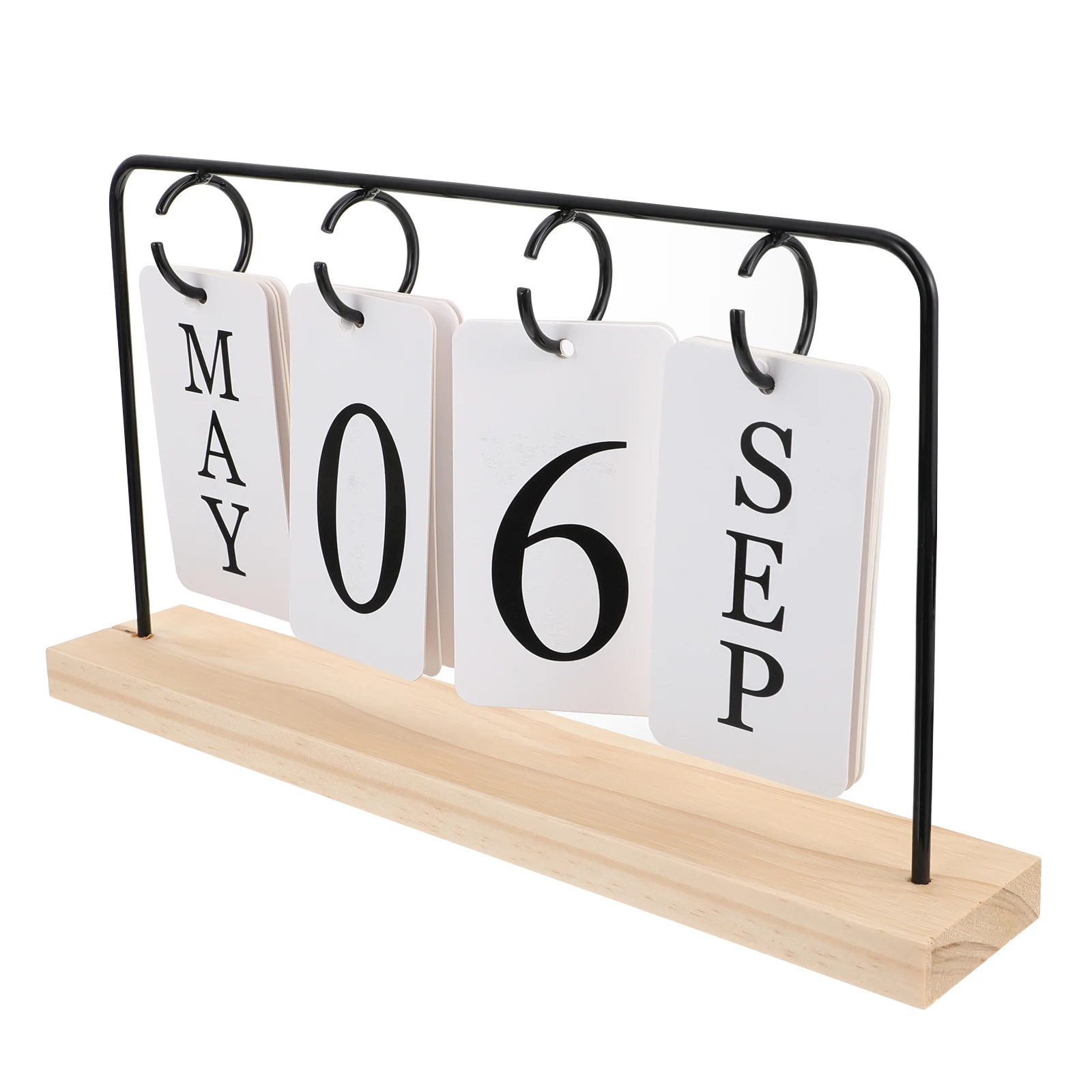 

Calendar Ornament Office Desk Decor Desktop Modern Decoration Iron for Home Adornment