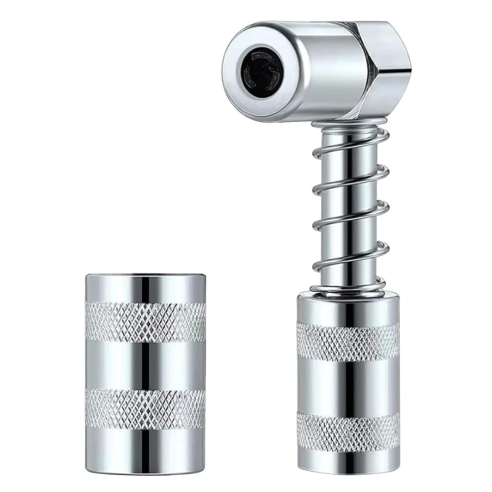 

90 Degree Grease Gun Coupler Adapter Grease Fitting Tool with Sleeve in Tight Spaces for Auto Farm Truck or Industrial Use