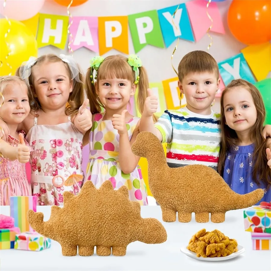 Dino-Huhn-Plüschnuggets-Kissen für lustige Geburtstagsgeschenke, süßes, lustiges Stofftier-Spielzeug für Jungen und Mädchen, Dinosaurier-Geschenke für Te