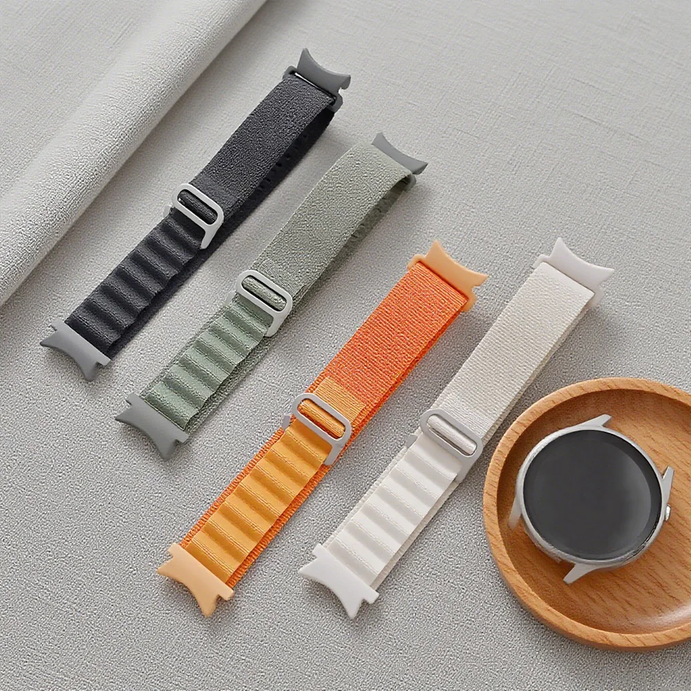 Sin huecos Alpine Loop para Samsung Galaxy Watch 7/6/5/4 44/40mm 5 pro 45mm pulsera de nailon Galaxy watch 6 Classic 43/47mm Correa