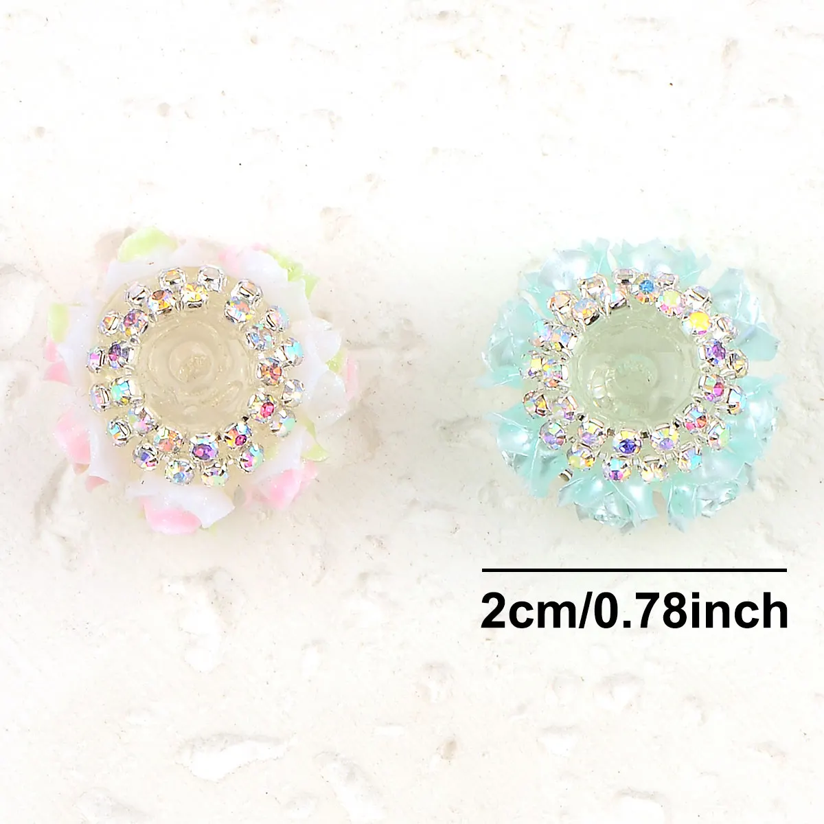 3pcs 2cm Random Color Mix Rose Flower Colorful Acrylic Beads High Quality For DIY Pen Earrings Keychain Pen Accessories