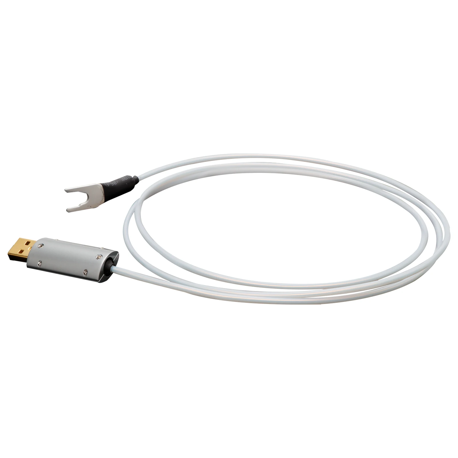 Cable de conexión a tierra de plata pura sólida Hifi, USB a pala Y, Cable de funda de teflón de plata pura para amplificador GND, decodificador, caja de sintonización de altavoz