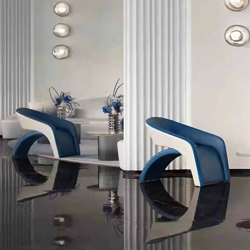 

Simple light luxury business negotiation chair Sales office Model room FRP aircraft chair Special-shaped reception sofa Leisure