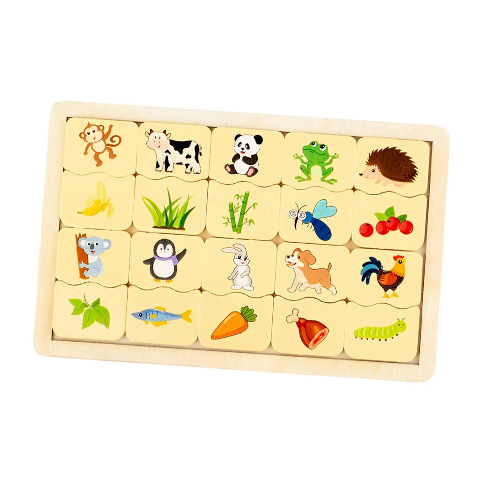 Wooden Puzzle Matching Toy Montessori Education Toy Learn Recognition Toy Sorting Board for Preschoolers Kids Birthday Gift