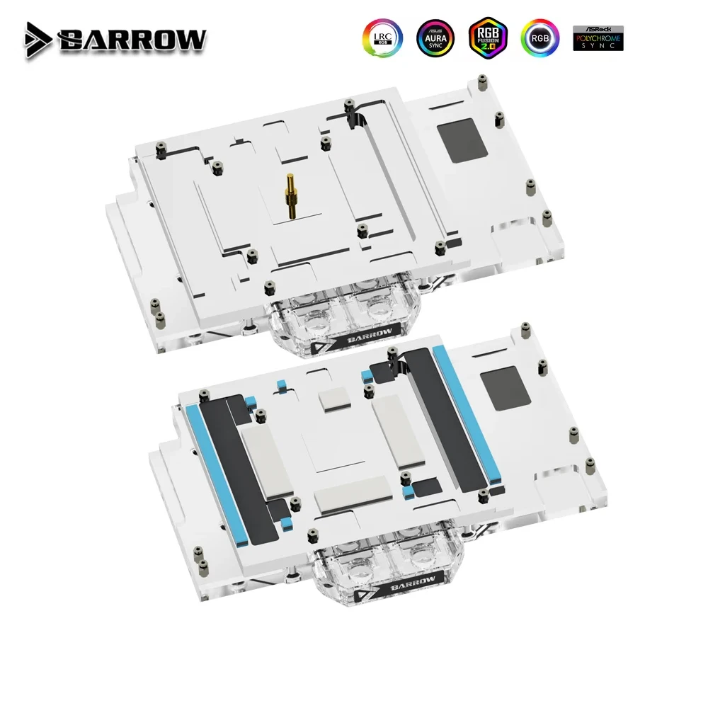 Barrow-bloque de agua GPU de cobertura completa para ASUS ROG STRIX / TUF RTX 4090 O24G/24G, Enfriador de tarjetas gráficas para juegos, 5V ARGB AURA SYNC