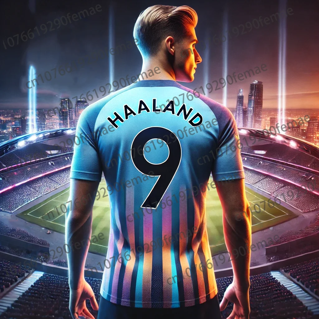 2024 Men T Shirt NO9 Haaland Youth Outdoor Sport Football T Shirt Manchester City Classic Training Uniform Sweatshirt Jersey New