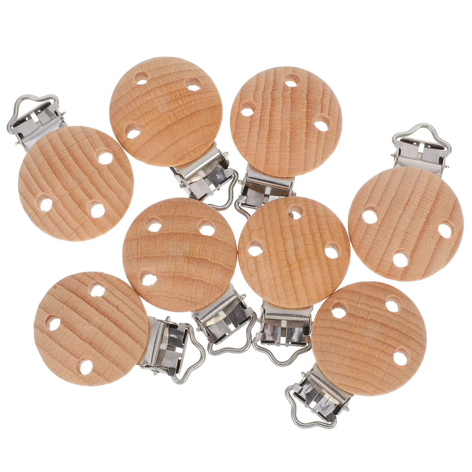 

8 Pcs Baby Soother Holder Diy Pacifier Chain Accessories Bibs Clip Newborn Shower Present Boy