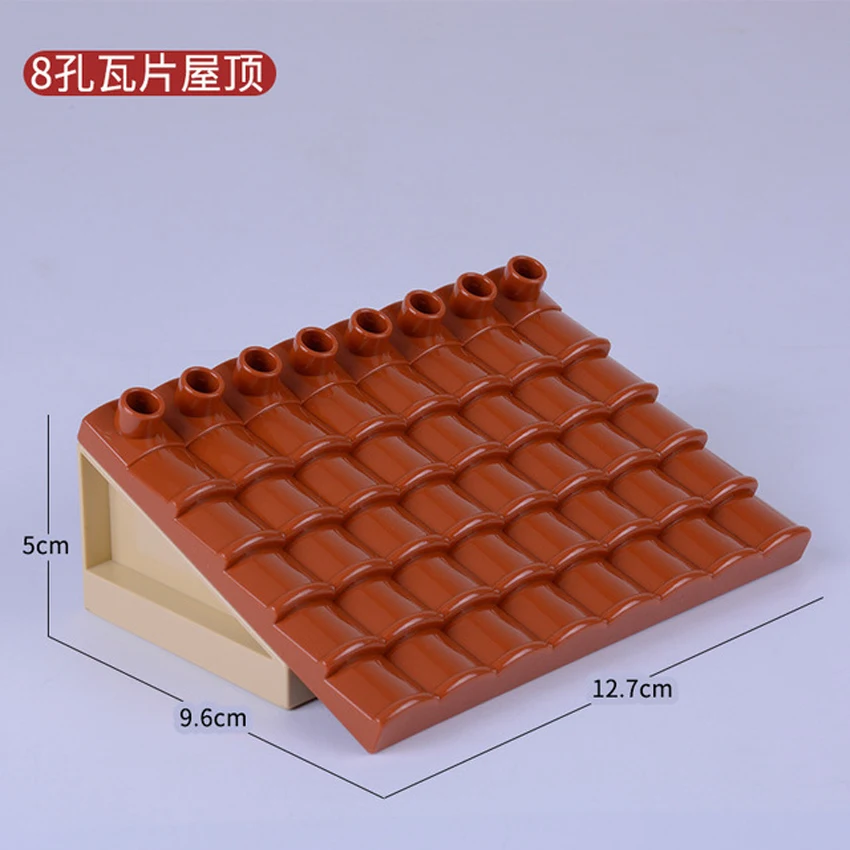 MOC Big Particle Roof Doors Tiles Wall Building Block Set City Accessories Brick Large size Duploes Compatible Duploe Toys