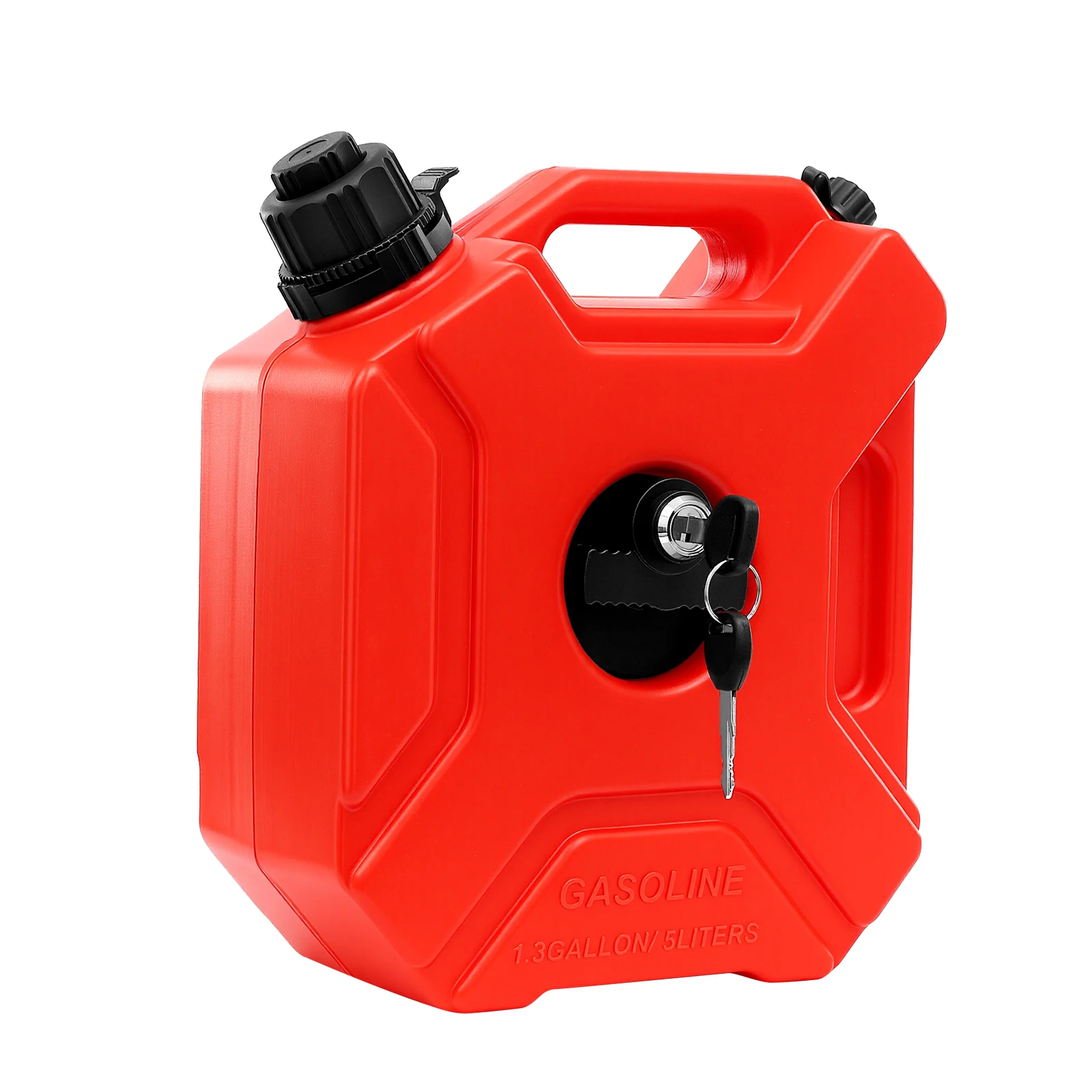 Portable 1.3 Gallon Gas Fuel Tank Container, Diesel Gasoline Storage Tank for Cars, Motorcycles, Outboard Motors