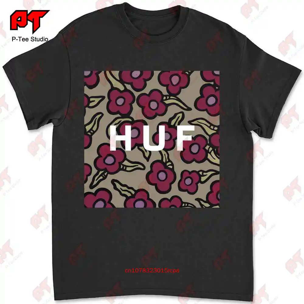 Huf X Krooked Flower Box Logo T-shirt WJZZ