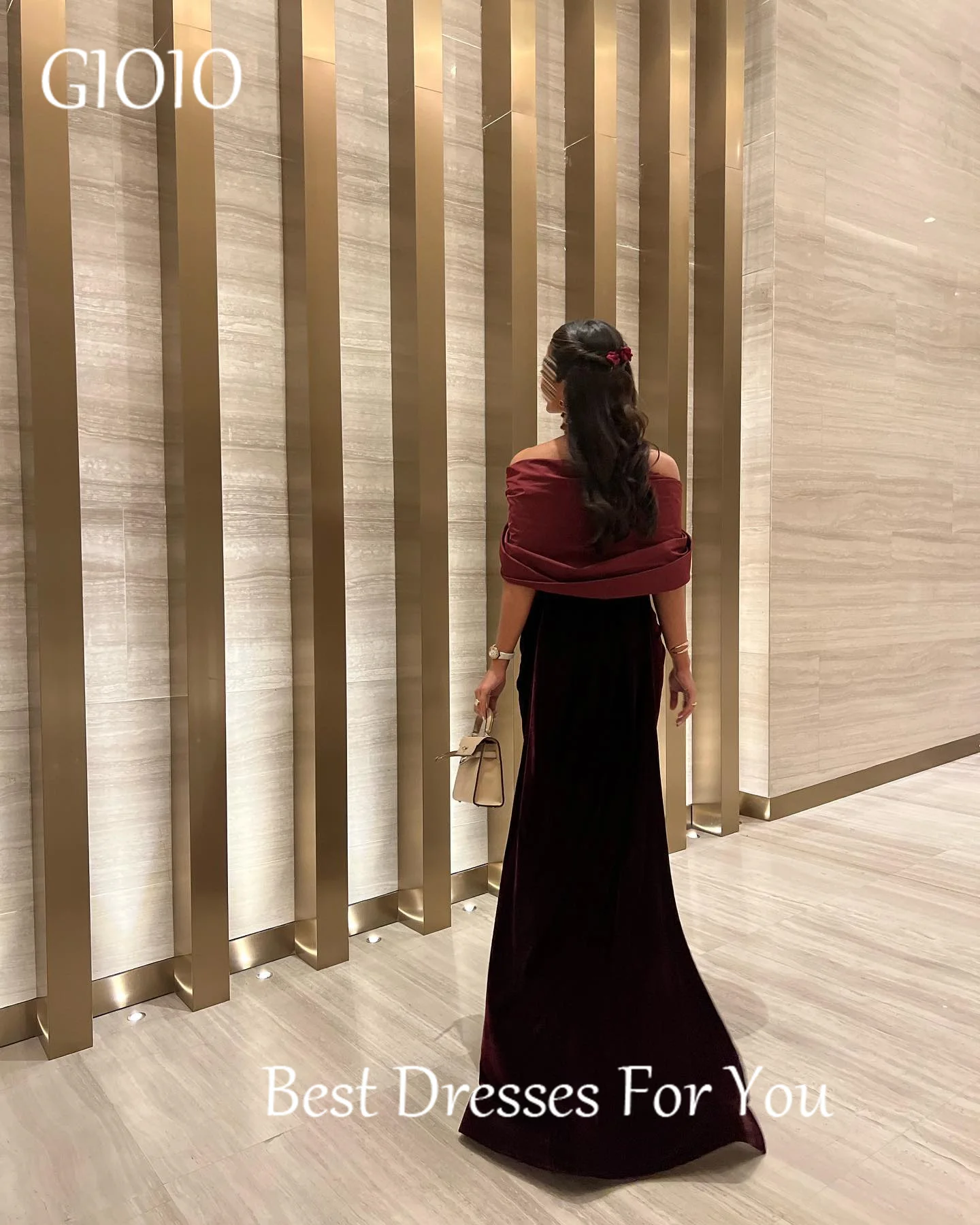 Off Shoulder Customized  Formal Evening Dresses Sheath Short Sleeves فساتين سهرة Floor Length Elegant Prom Gown Party Women