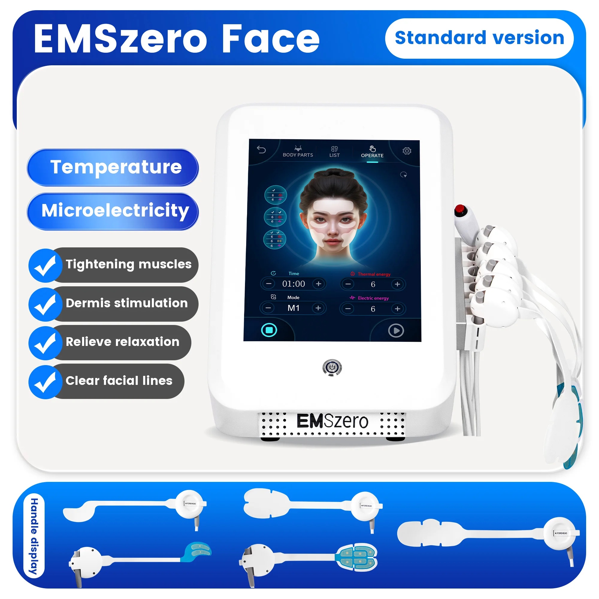 

Portable EMSzero EMS RF electromagnetic muscle shaping enhances skin tightening and wrinkle removal