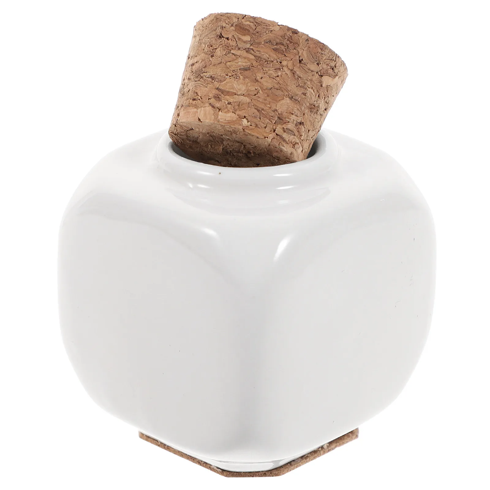 Manicure Ceramic Cork Bottle Nail Lotion Tapered Cup Lightweight Reusable Nail Art Tool Suitable for Salon Use