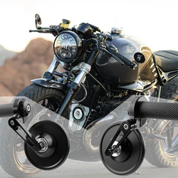 Universal 13mm-19mm Handlebar Motorcycle Side Mirror Cafe Race Scrambler Bobber Tracker Chopper Vintage Retrofitting Accessories