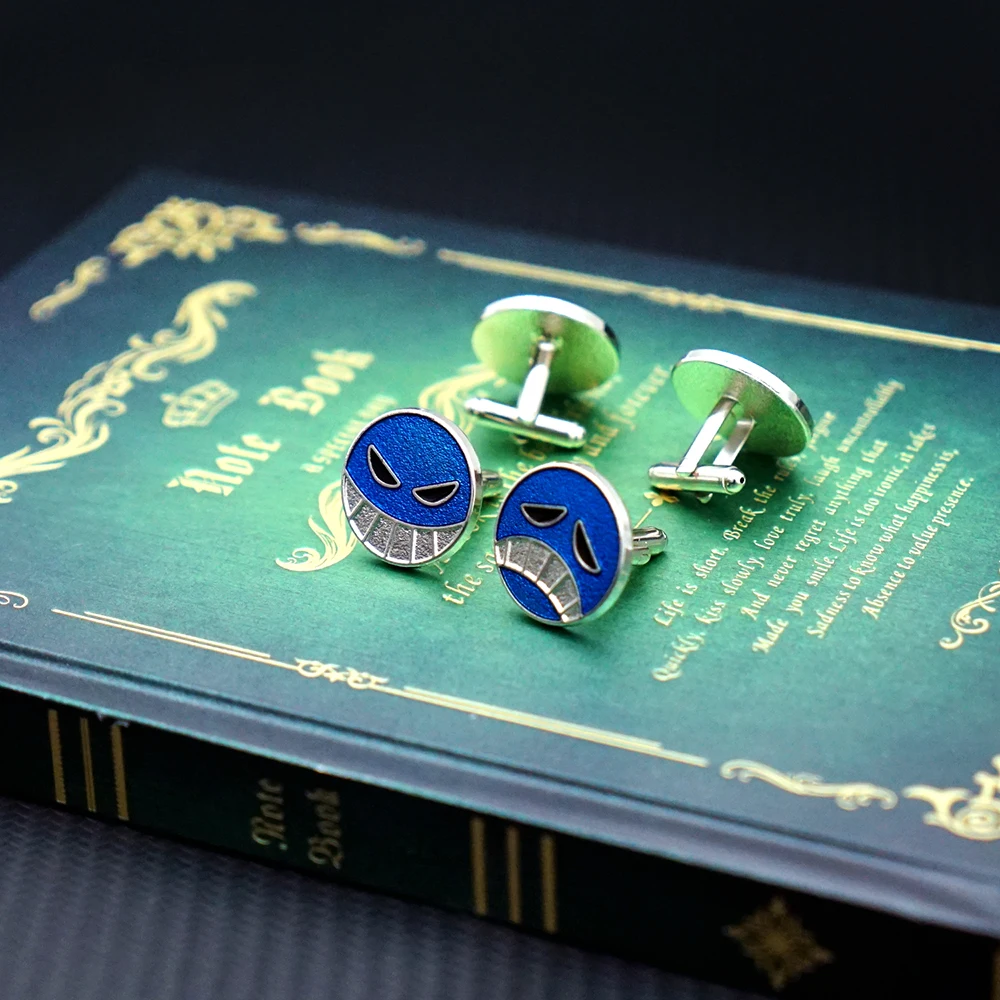 Portgas·D Ace Cufflinks for Mens Man Shirt Cufflinks Gift Cuff Links Curve Links for Men