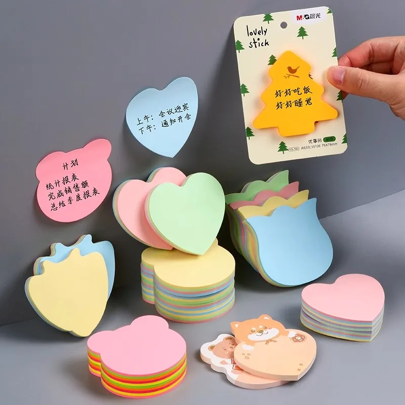 M&G-かわいい漫画の動物メモ帳、粘着メモ帳、文房具ステッカー、コンビニエンスステッカー