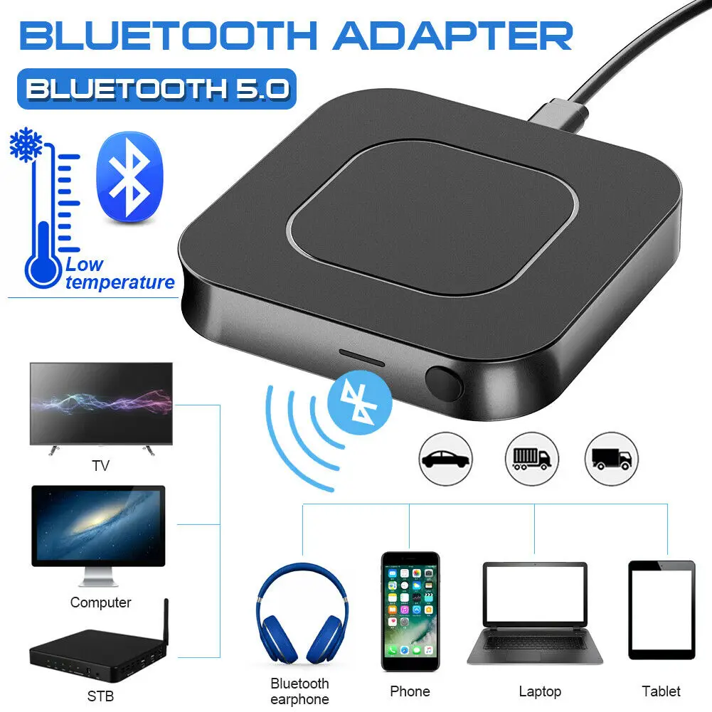 

Bluetooth 5.0 Audio Receiver Transmitter 2 IN1 RCA Stereo Music Wireless Audio 3.5mm AUX Adapter For Car TV Computer Laptop