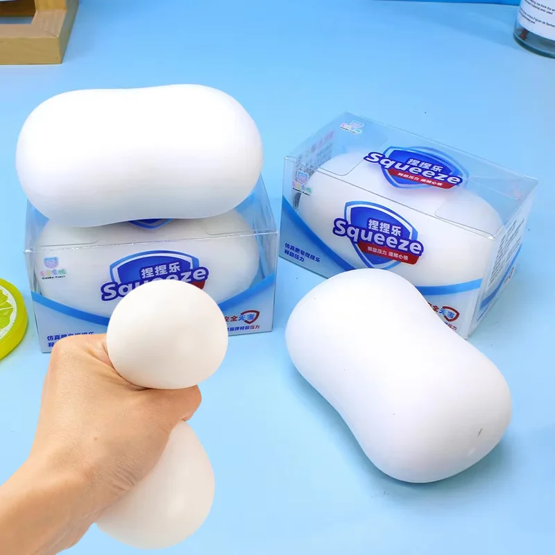 

Squishy Soap Stress-Relieving Fidget Toy Soft Relief Simulated Soap Anti-Stress Squishy Ball Relaxing Gift Party Favor Gifts