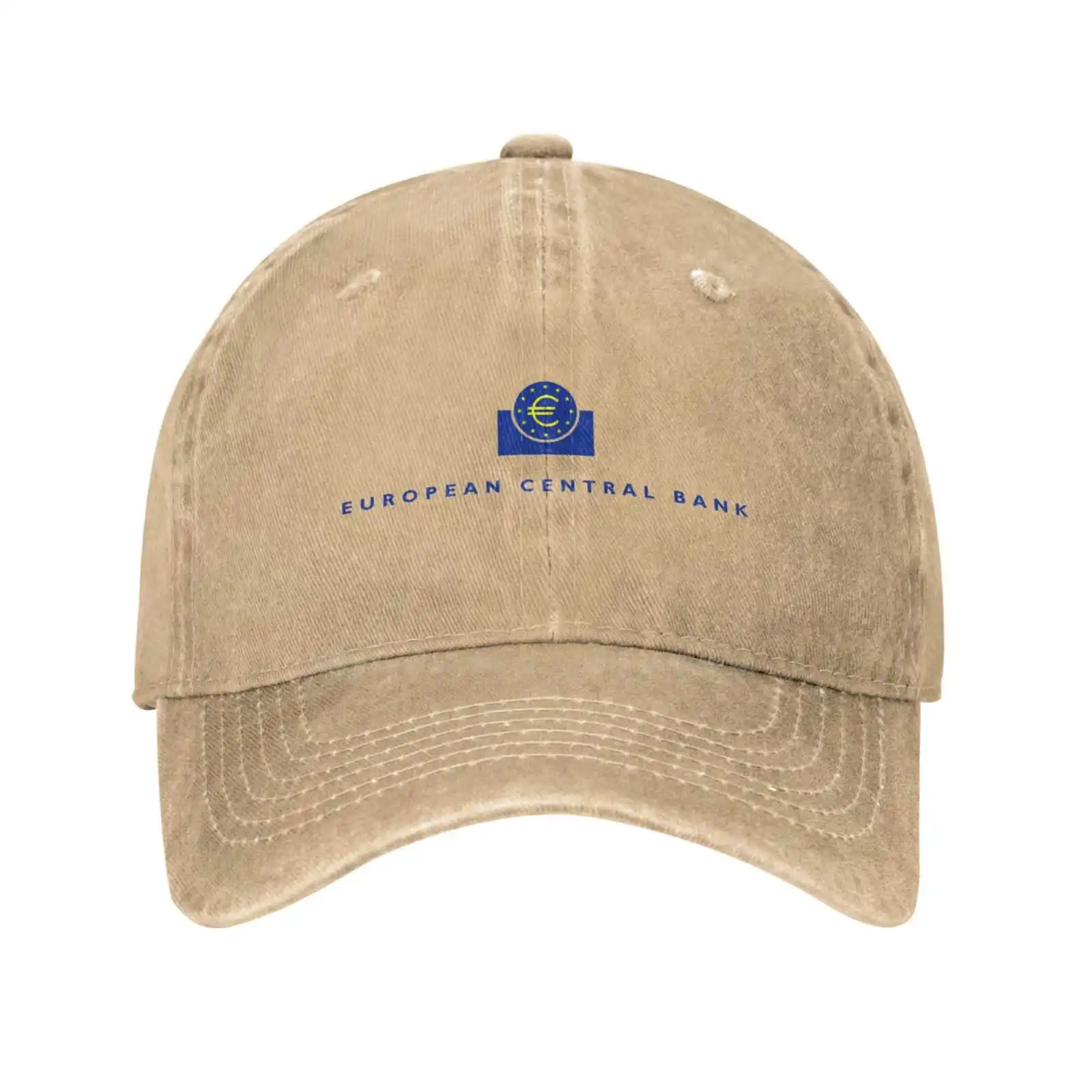 Gorra vaquera con logotipo de Banco Central Europeo, gorro de béisbol tejido de calidad