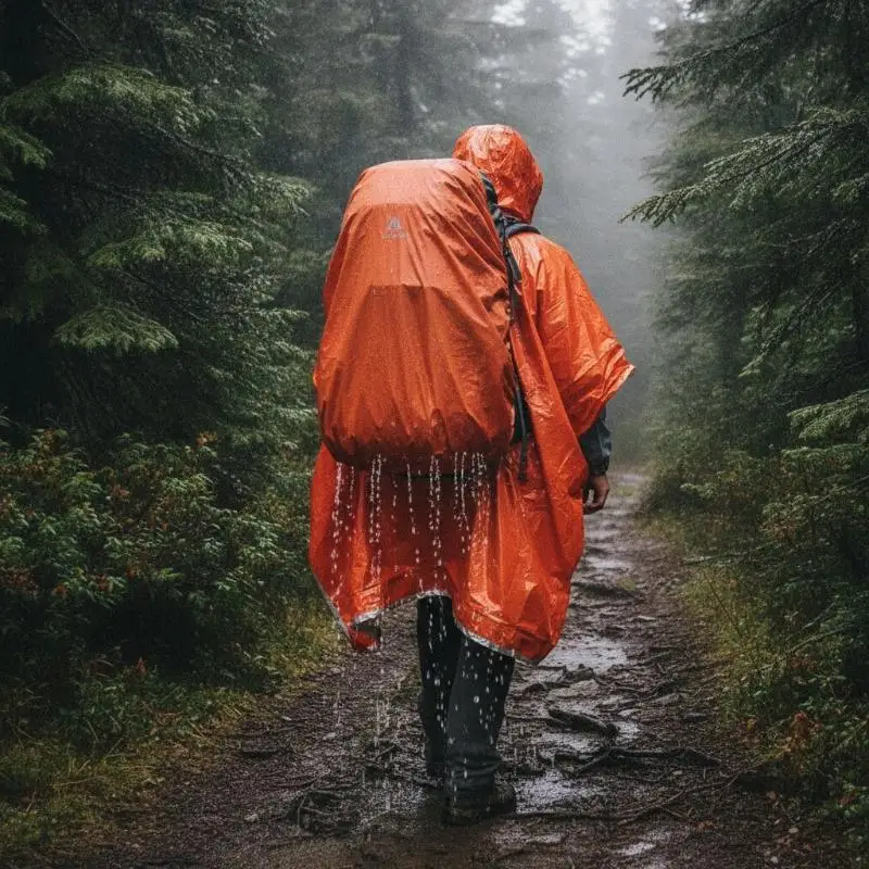 Outdoor Emergency Insulation Raincoat Multifunctional First Aid Raincoat Life Blanket Rainproof And Cold Resistant Dual-purpose