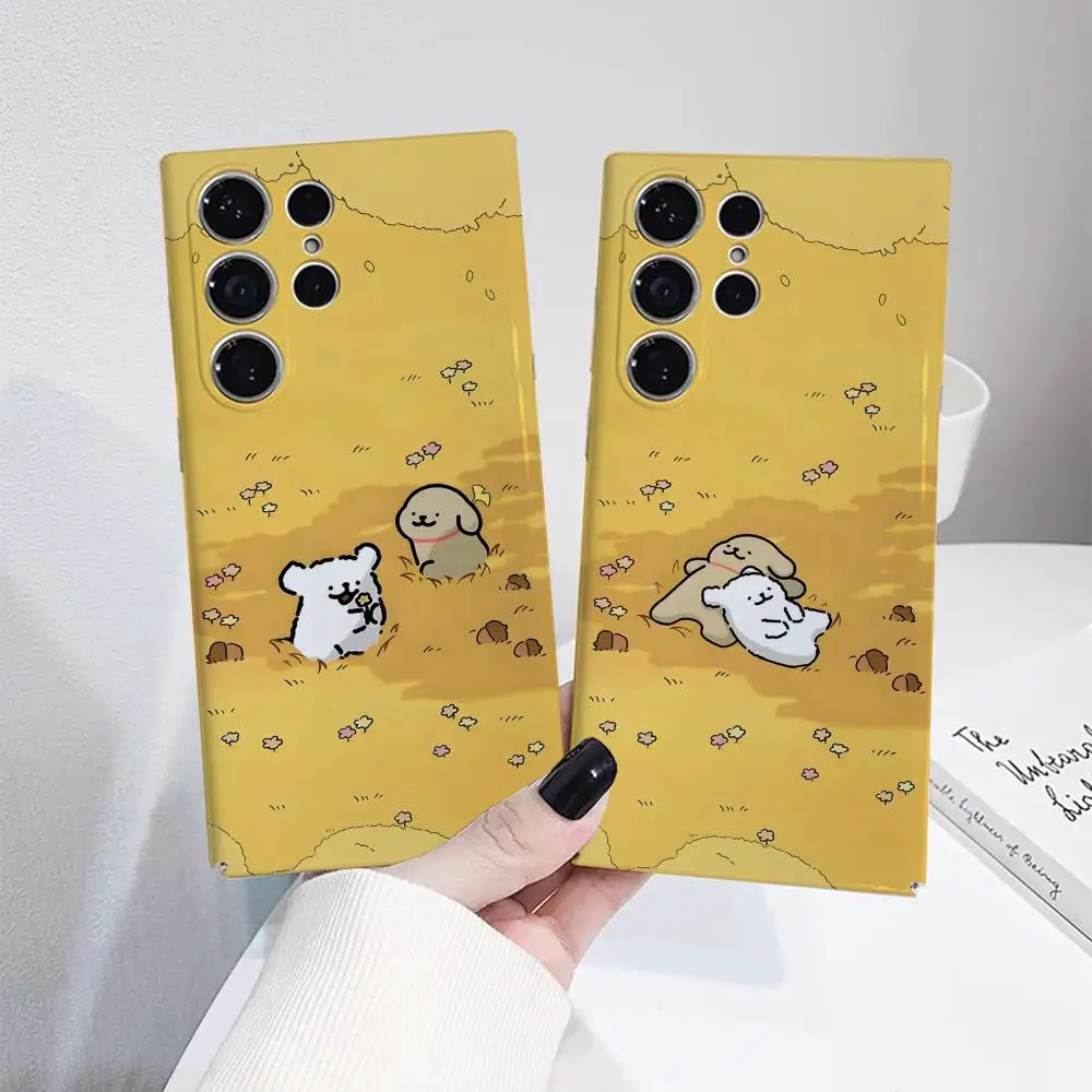 

Autumn Maltese Dog Phone Case for Samsung S25 Film Shell GalaxyS24Ultra 23plus S22 21 A56 36 26 16 Luxury Cover